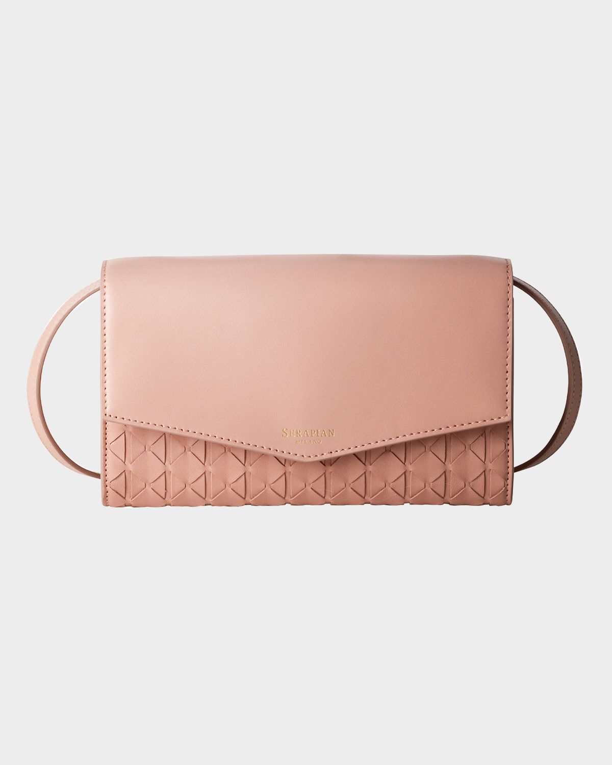 Serapian Mosaico Leather Pochette Crossbody Bag