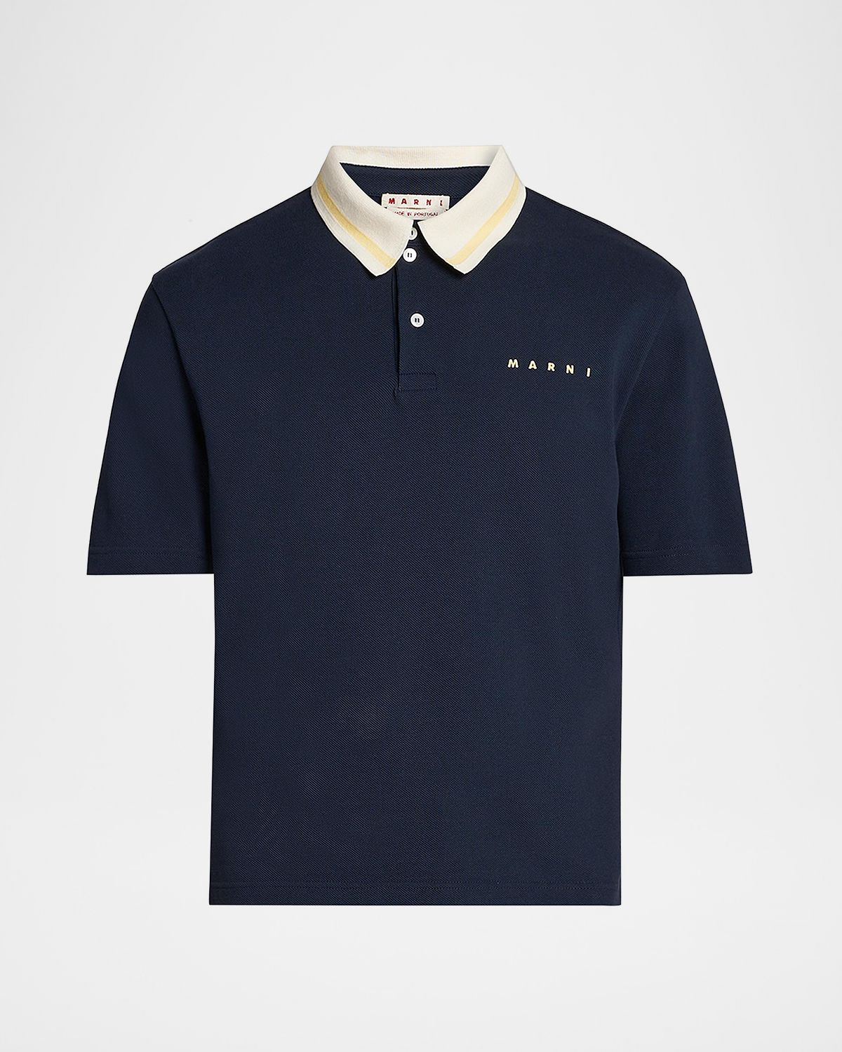 Marni Men 's Contrast-Collar Polo Shirt