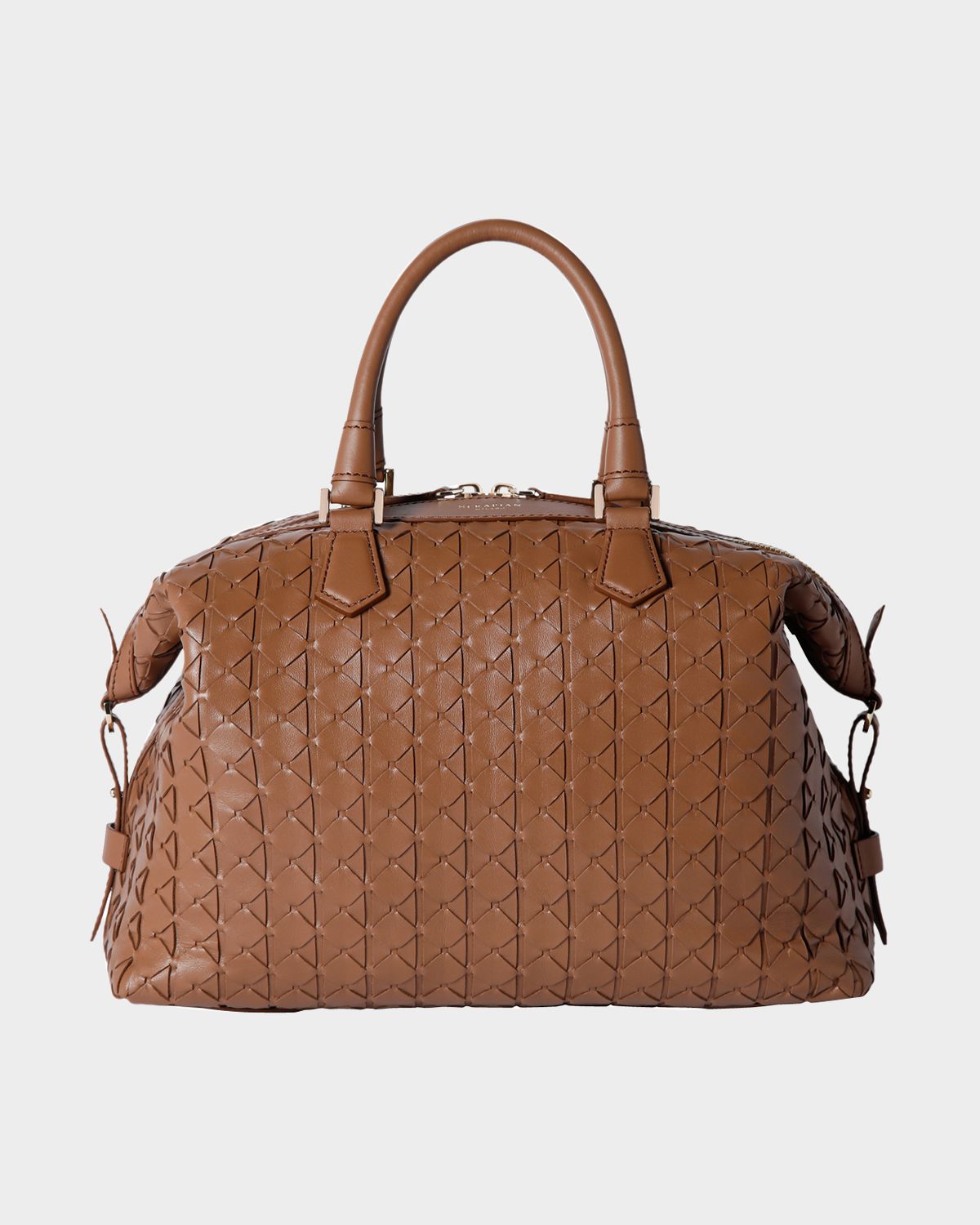 Serapian Ani Mosaico Leather Top Handle Bag