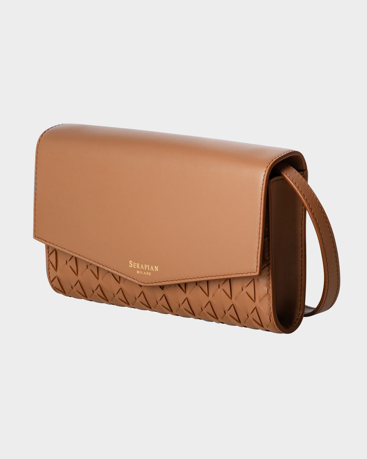 Serapian Mosaico Leather Pochette Crossbody Bag