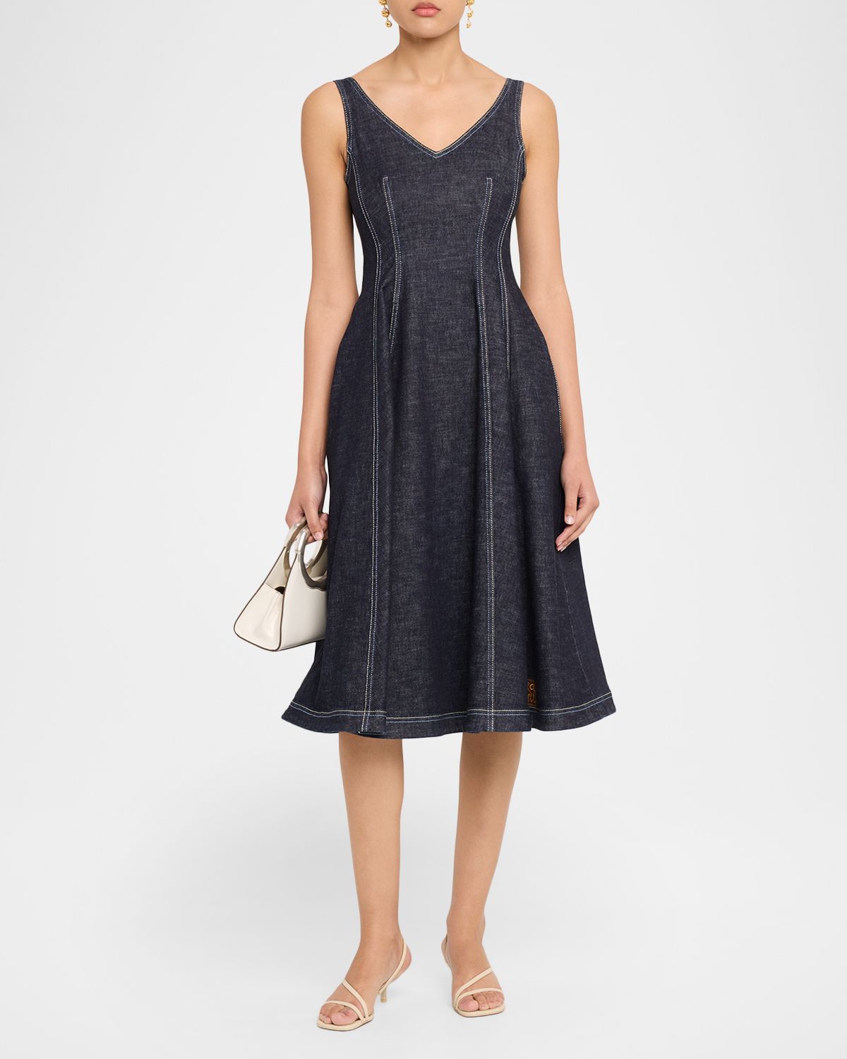 Marni Sleeveless Denim Midi Dress