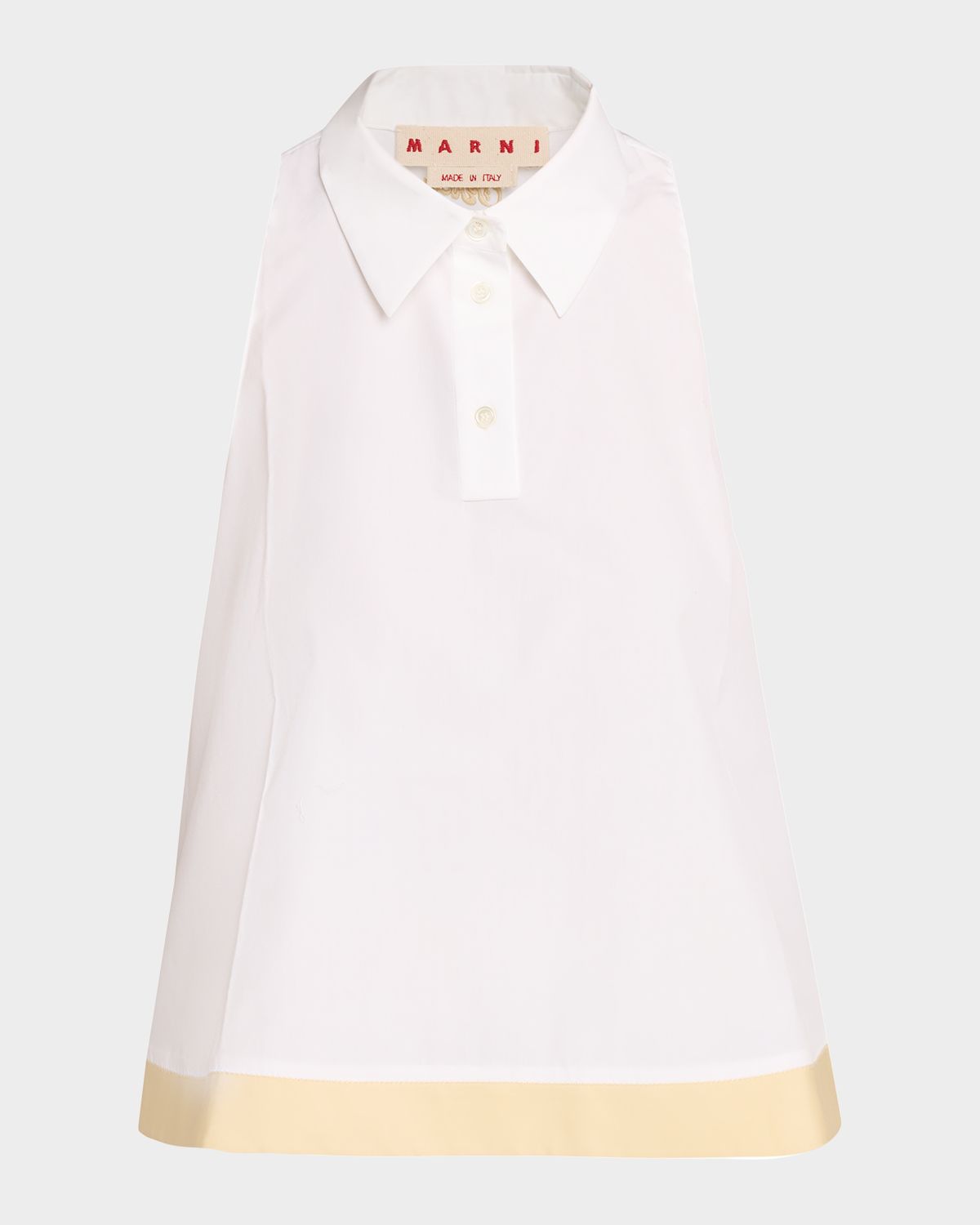 Marni Sleeveless Collared Trapeze Top