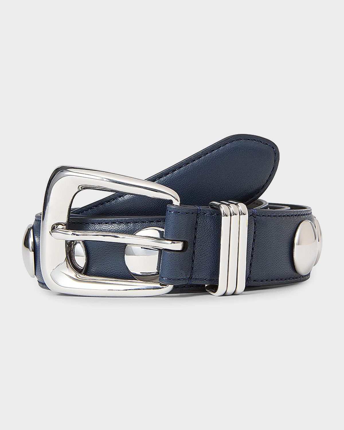Veronica Beard Arch Studded Leather Belt