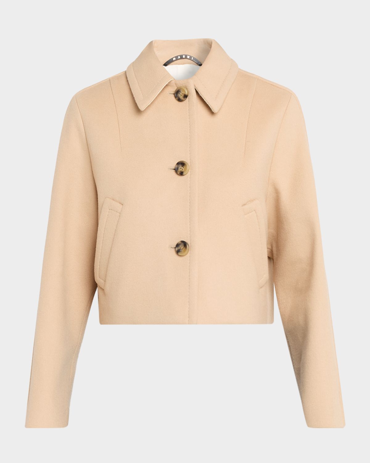 Marni Single-Breasted Wool Cropped Jacket