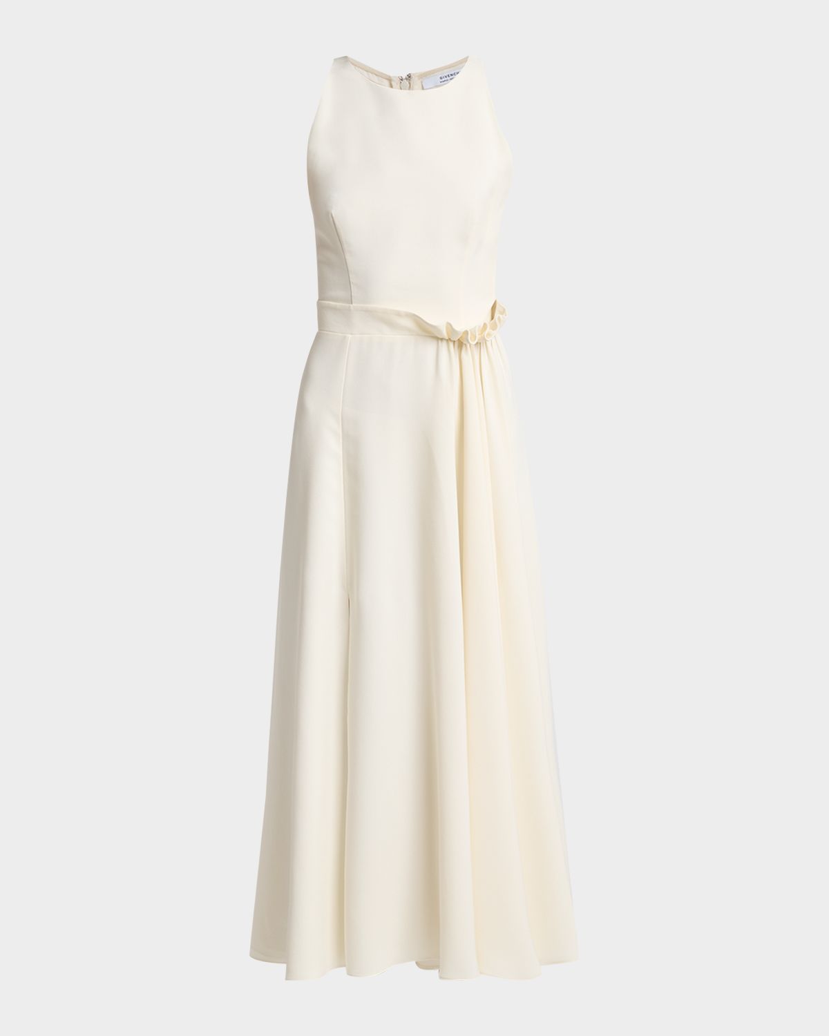 Givenchy Sleeveless Ruched Waist Fluid Dress