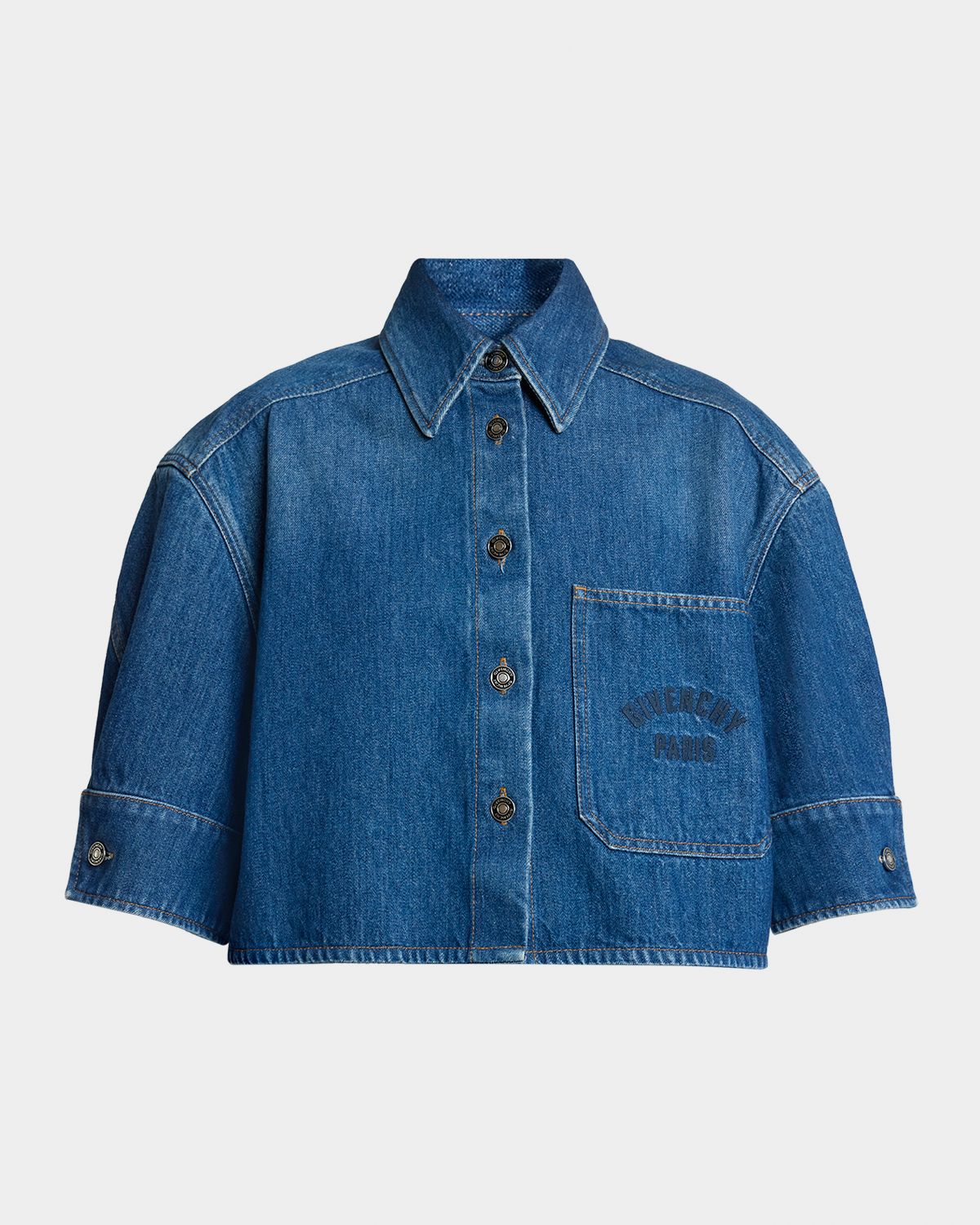 Givenchy Cocoon Short Sleeve Denim Shirt