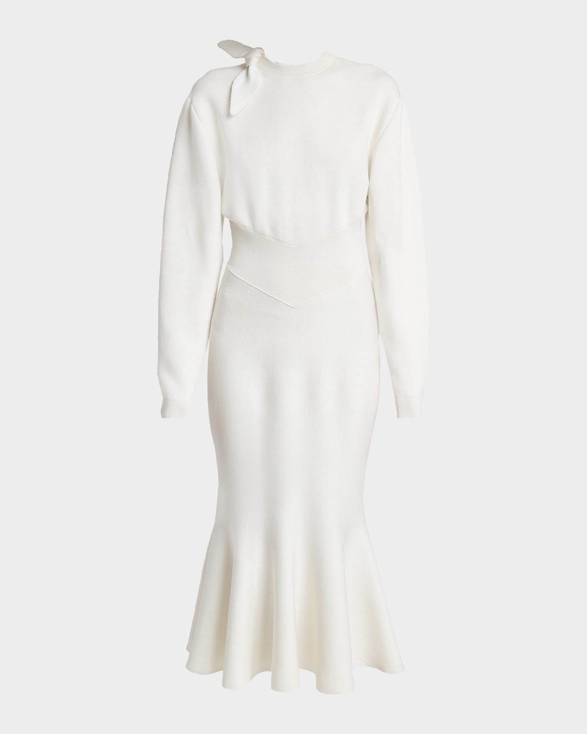 Givenchy Mid Length Bow Collar Flared Dress