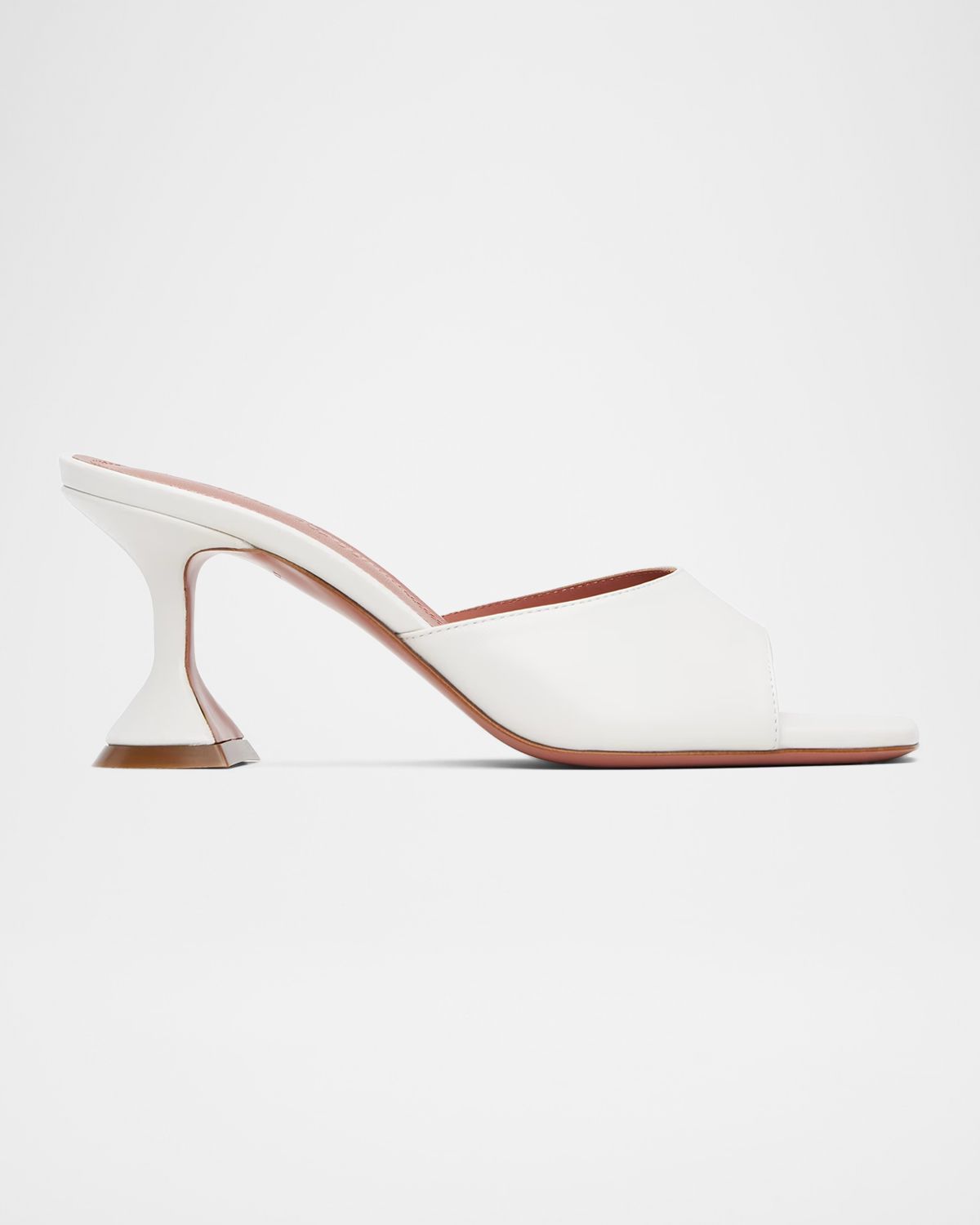 Amina Muaddi Lupita Leather Pedestal Mule Sandals | Thumbnail 6