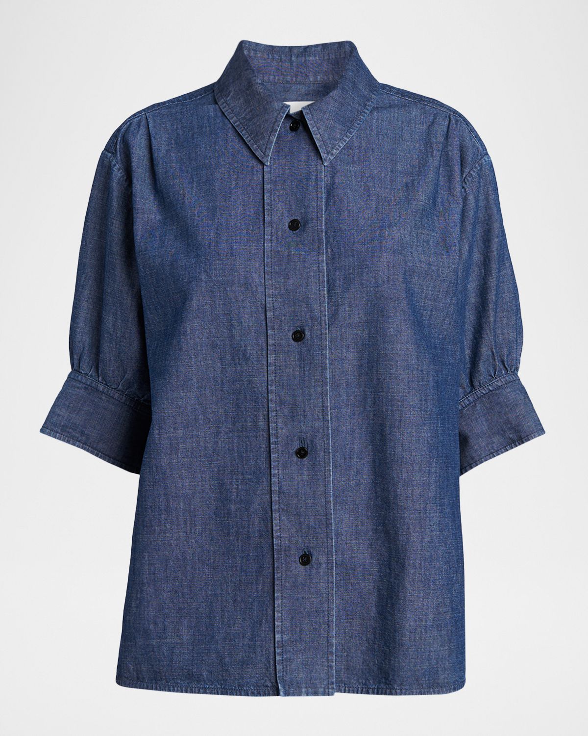 Jil Sander Short-Sleeve Chambray Button-Down Shirt