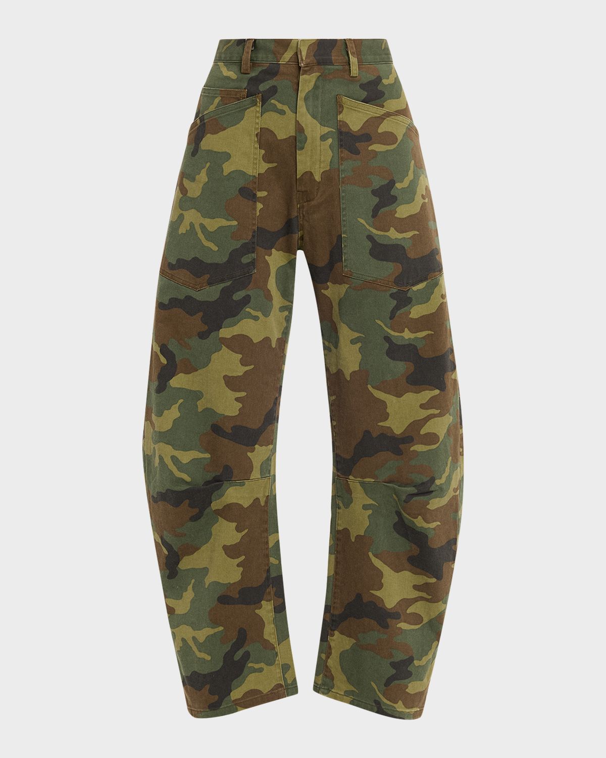 Nili Lotan Shon Camo-Print Barrel-Leg Ankle Pants | Thumbnail 8 Nili Lotan Shon Camo-Print Barrel-Leg Ankle Pants | Thumbnail 8