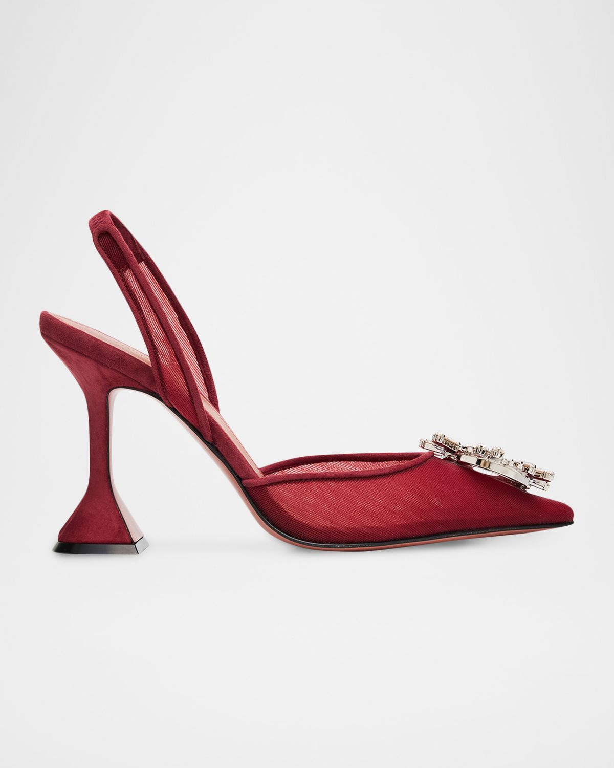 Amina Muaddi 95mm Begum Mesh Crystal Slingback Pumps | Thumbnail 5 Amina Muaddi 95mm Begum Mesh Crystal Slingback Pumps | Thumbnail 5