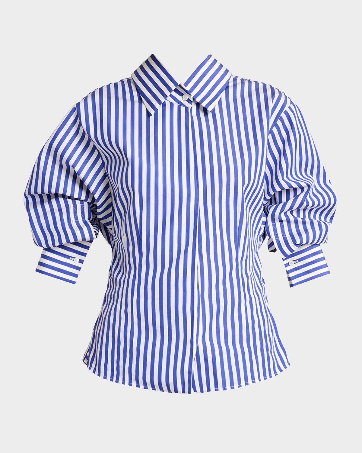 Givenchy Open Back Striped Poplin Shirt