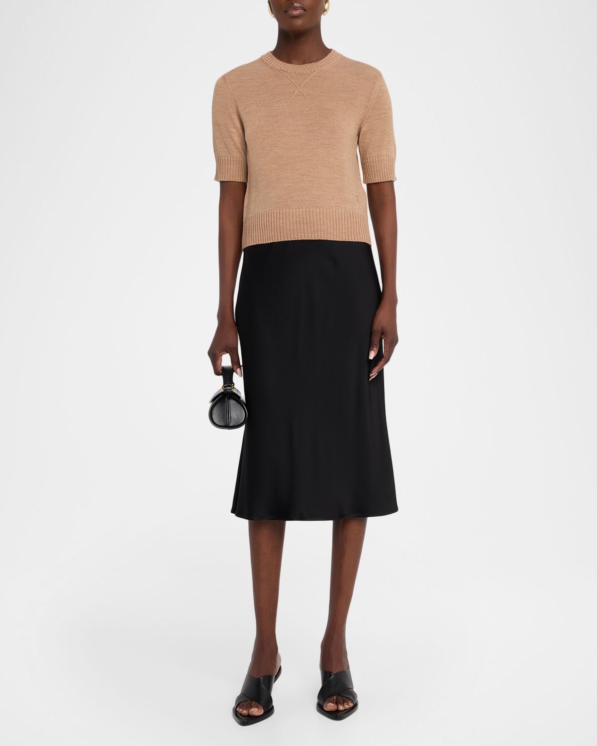 Jil Sander Wool Knit Short-Sleeve T-Shirt