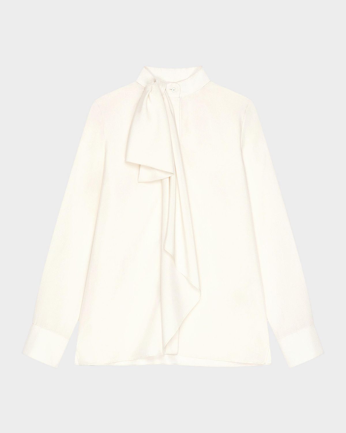 Givenchy Draped Bow Silk Blouse