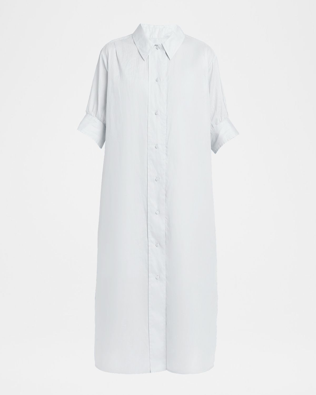 Jil Sander Short-Sleeve Cotton Midi Shirtdress
