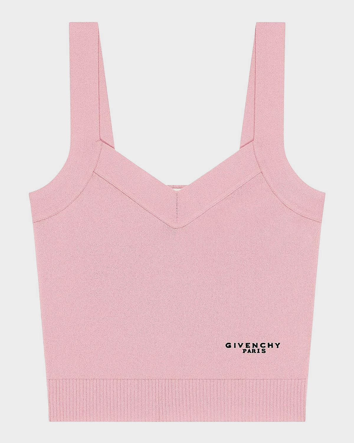 Givenchy V-Neck Wool-Cashmere Knit Tank Top