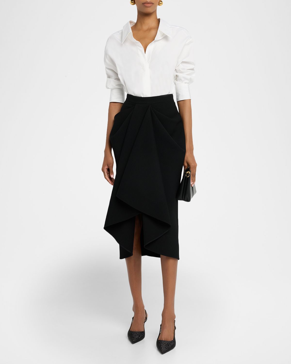 Givenchy Draped Midi Skirt