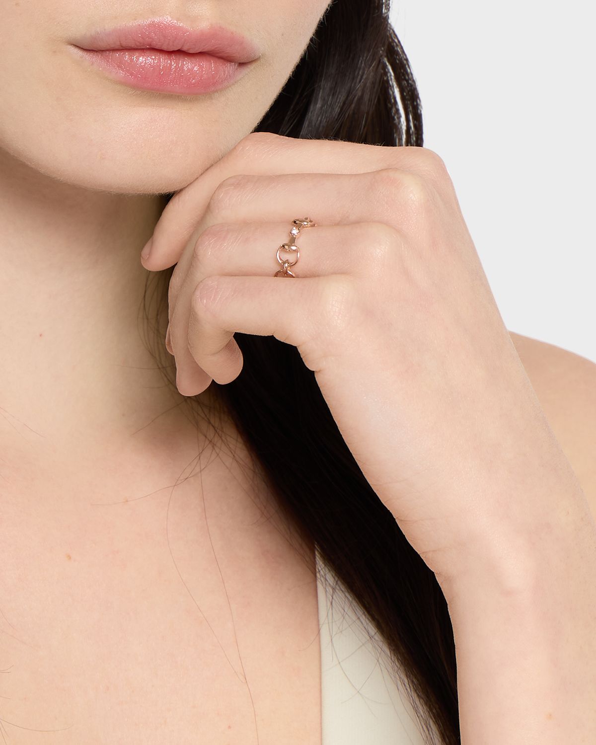 Gucci Horsebit 18K Diamond Ring