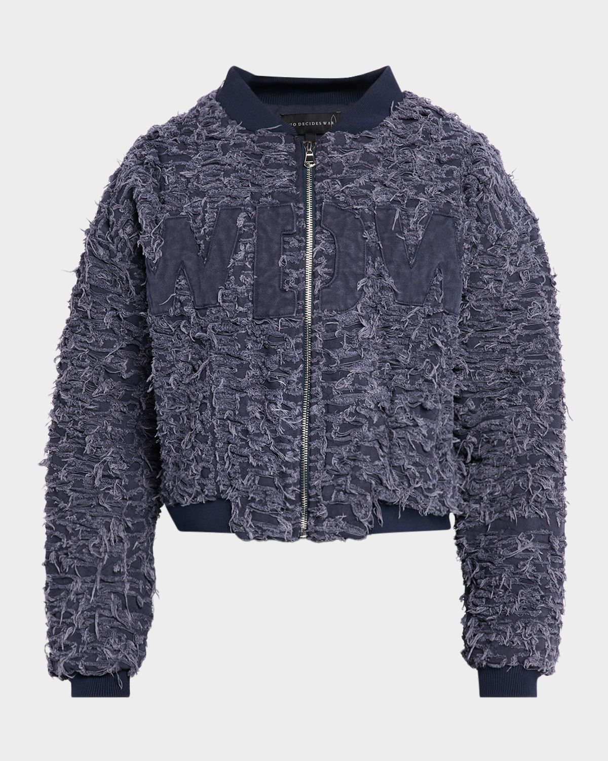 WHO DECIDES WAR Men 's Husk Distressed Bomber Jacket