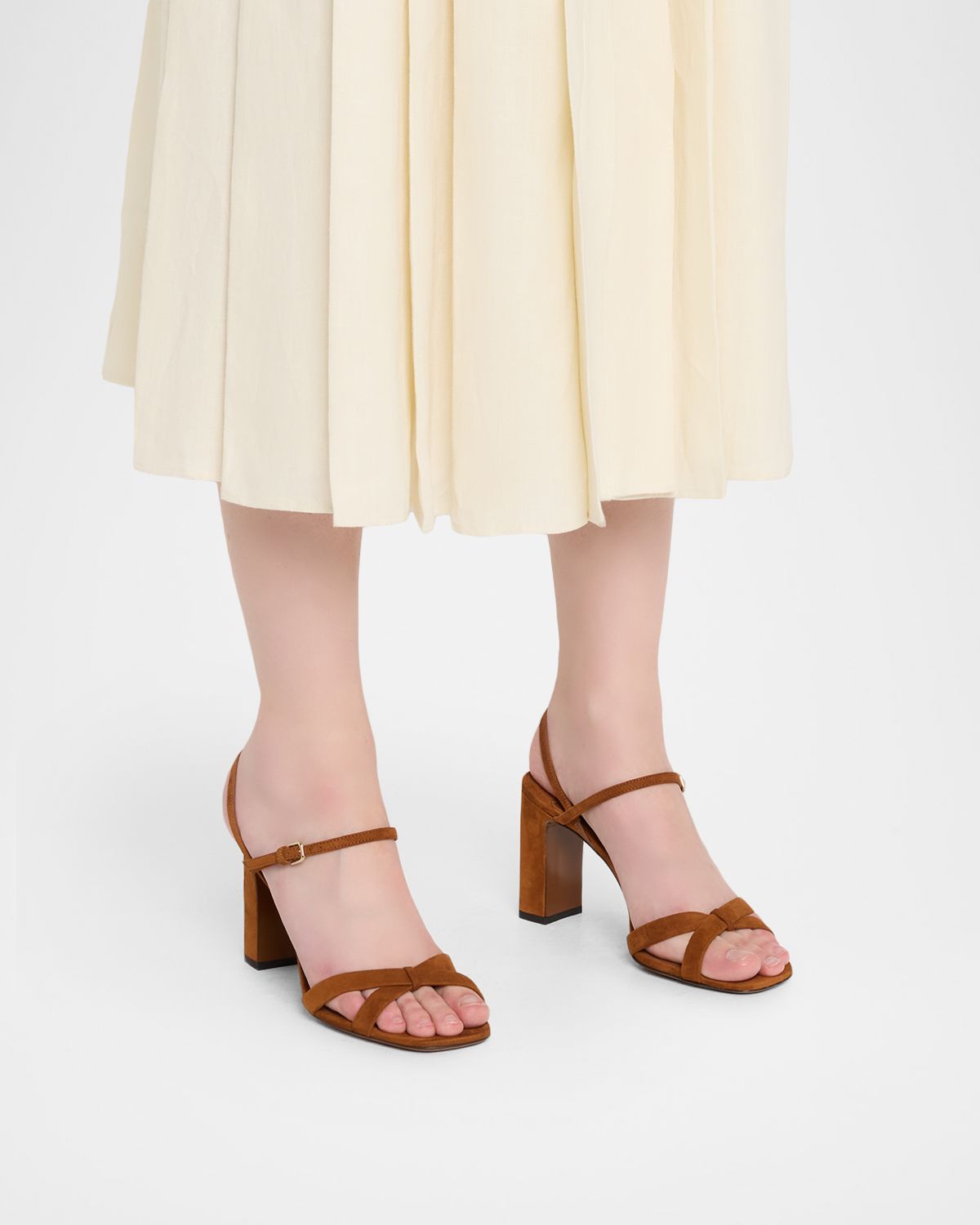 Jimmy Choo Elsy 85 Suede Block-Heel Sandals