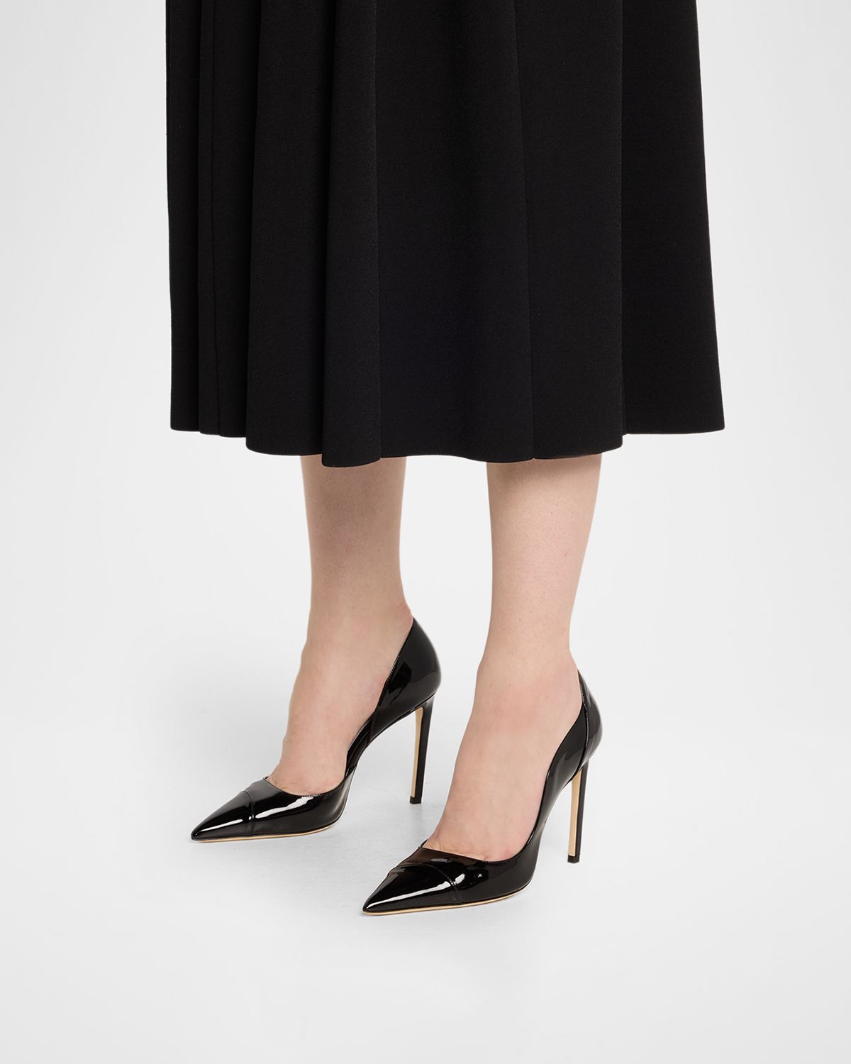 Jimmy Choo 100mm Brigitte Patent Leather d 'Orsay Pumps