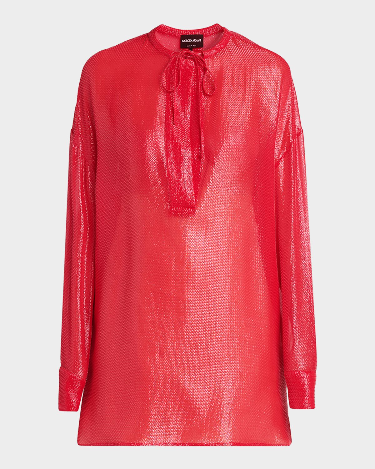 Giorgio Armani Oversized Shiny Silk-Blend Tunic | Thumbnail 7