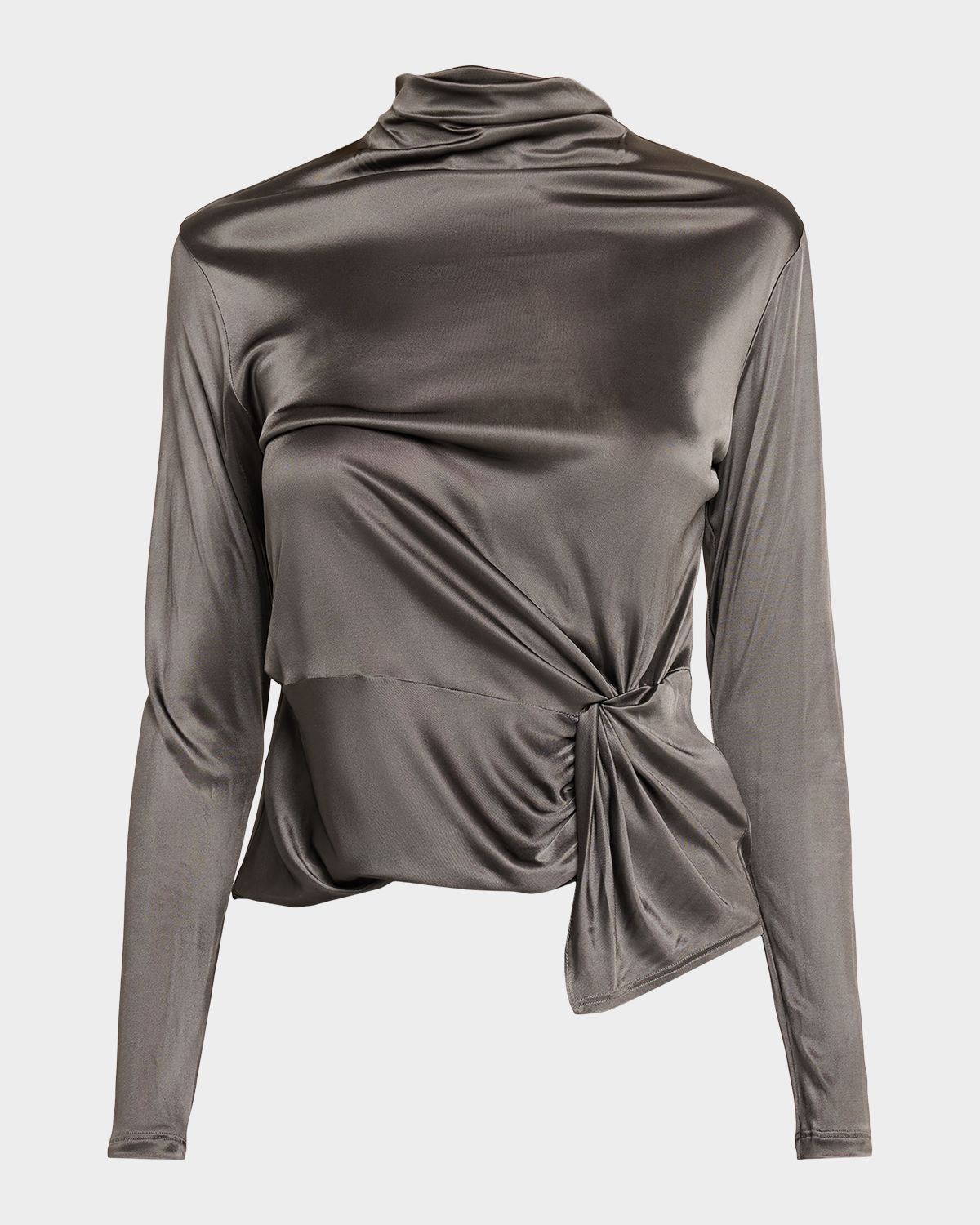 Giorgio Armani Asymmetric Draped Shiny Viscose Top | Thumbnail 7 Giorgio Armani Asymmetric Draped Shiny Viscose Top | Thumbnail 7