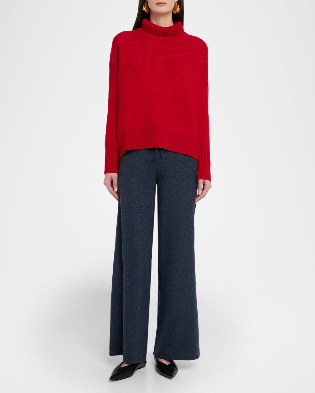Lisa Yang Sofi Cashmere Straight-Leg Pull-On Trousers