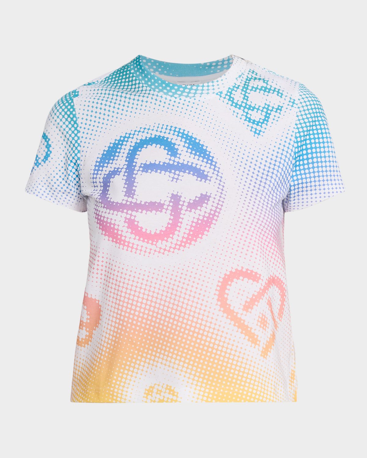 CASABLANCA Halftone Logo Printed Crewneck T-Shirt