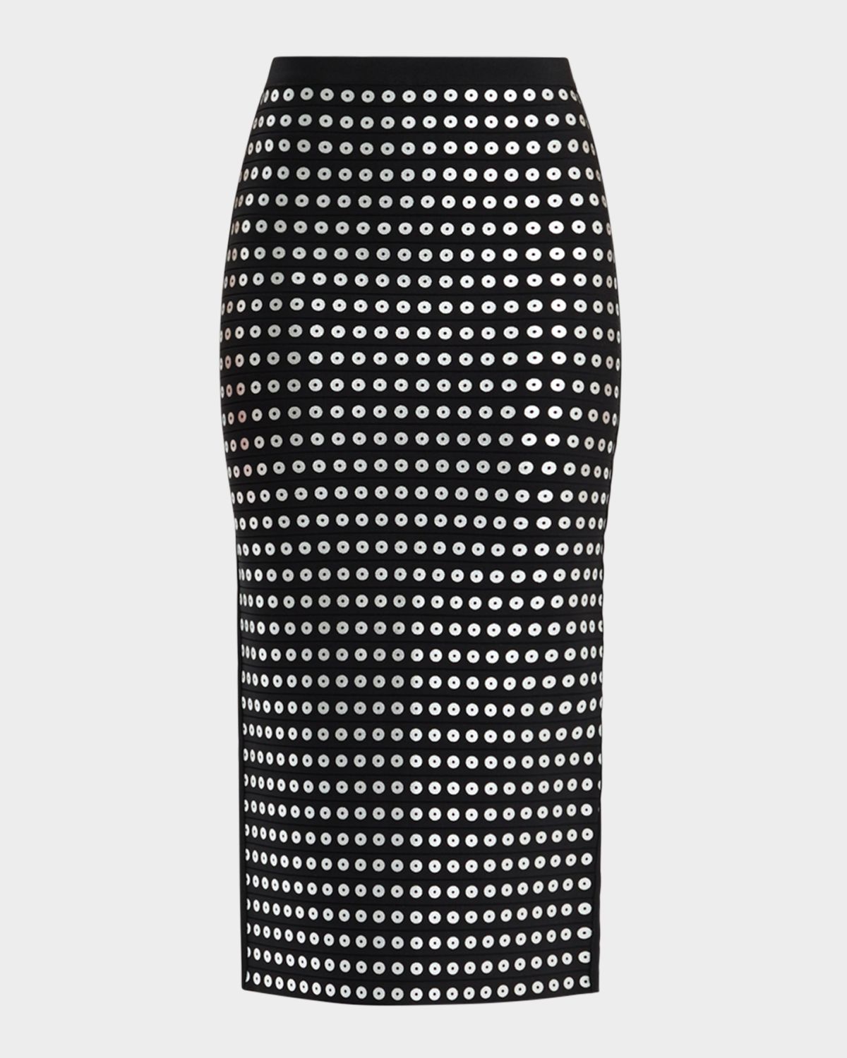 Herve Leger The Carina Studded Bandage Midi Skirt