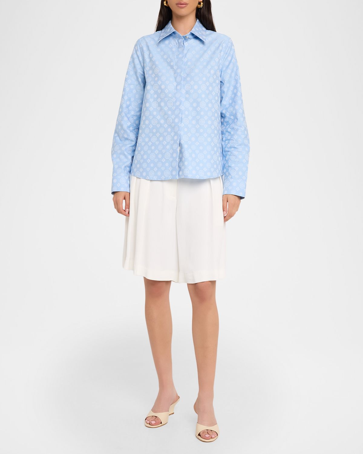 CASABLANCA Monogram Button-Front Shirt