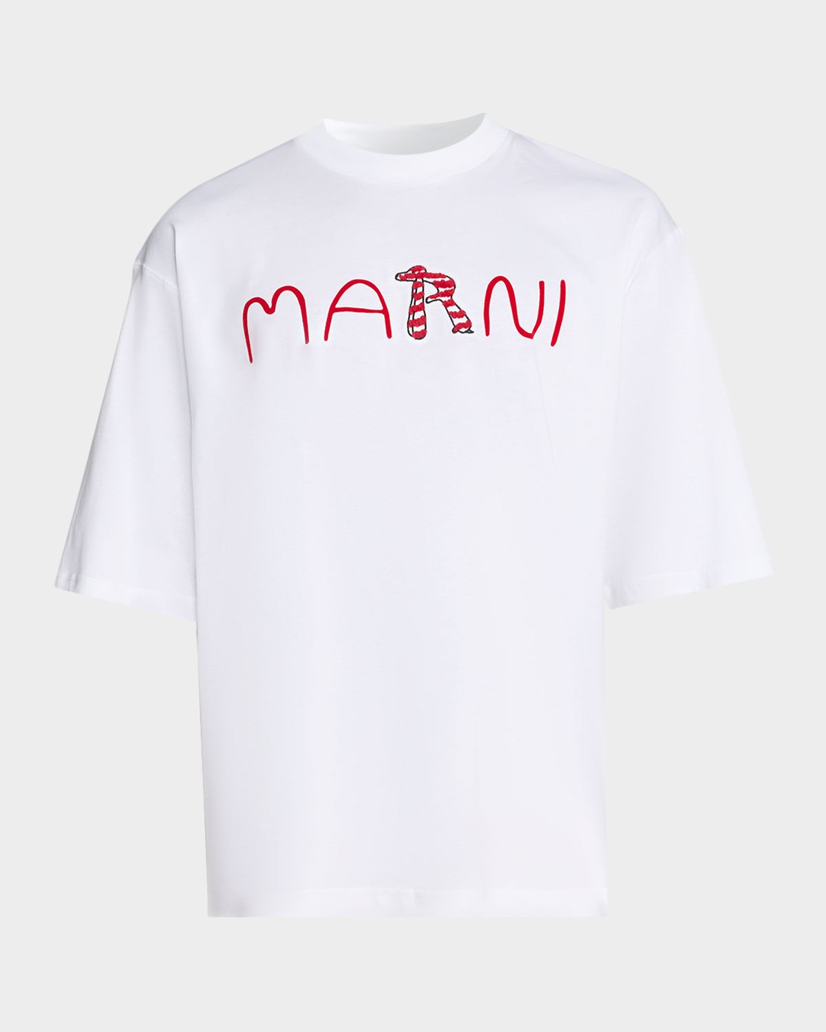 Marni Men 's Mending Logo Relaxed Fit T-Shirt