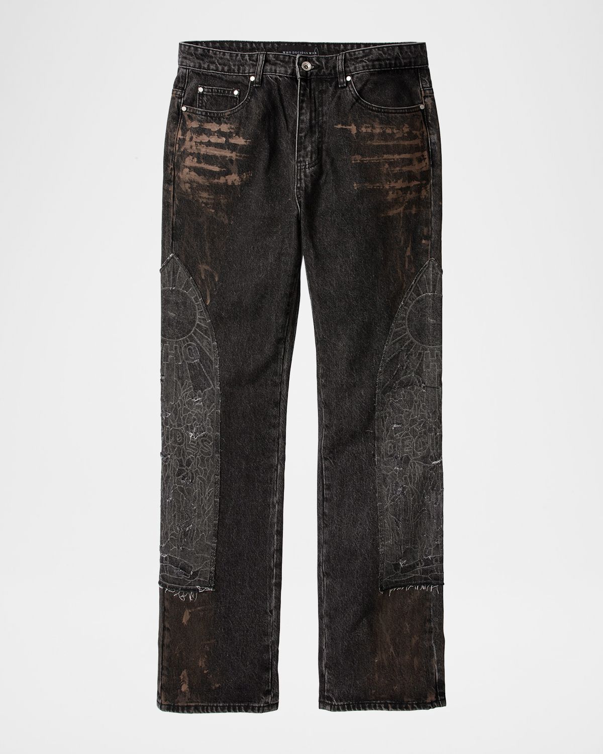 WHO DECIDES WAR Men 's Mechanic Denim Slim-Straight Leg Jeans