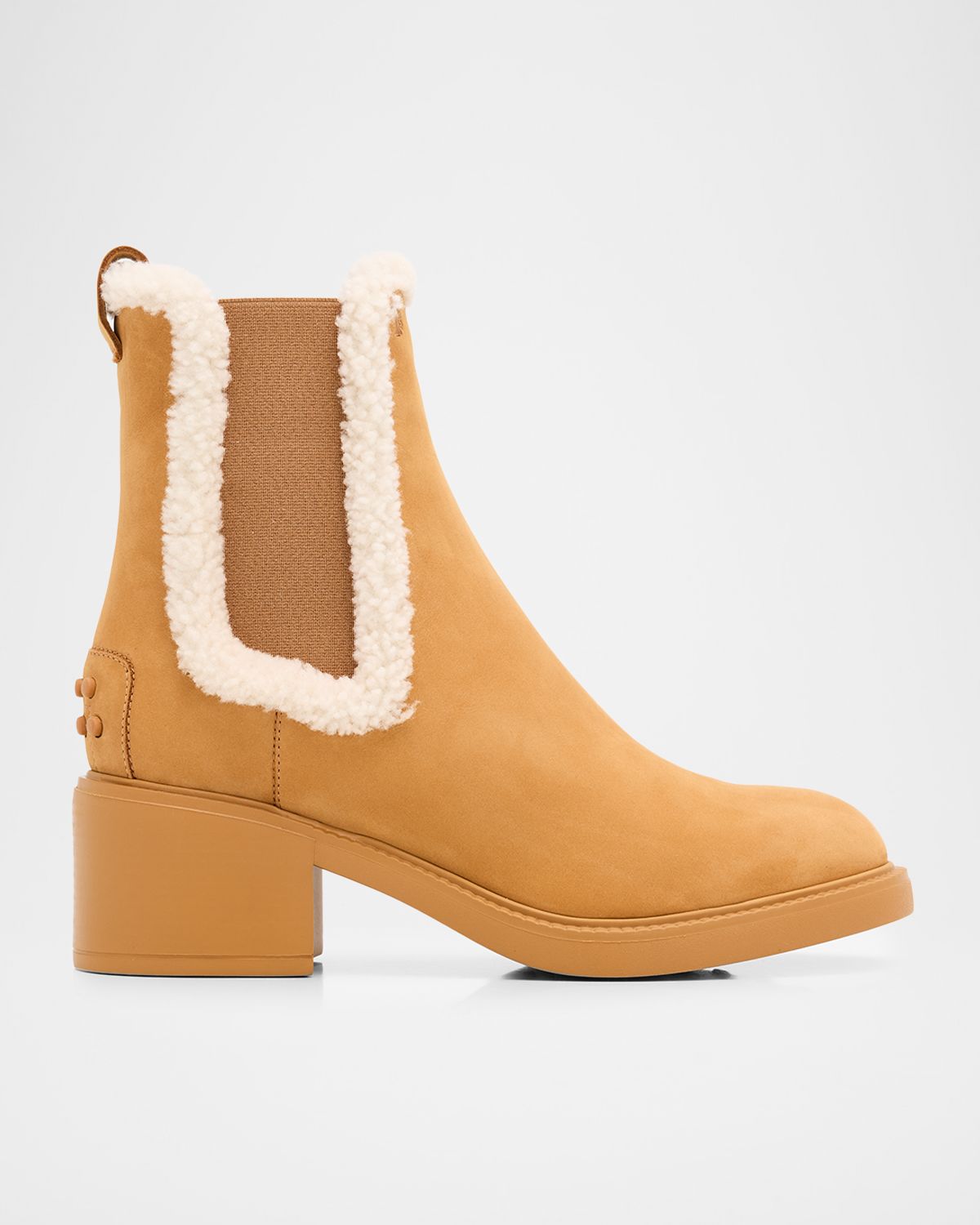 Tod 's Gomma Shearling-Lined Suede Chelsea Boots