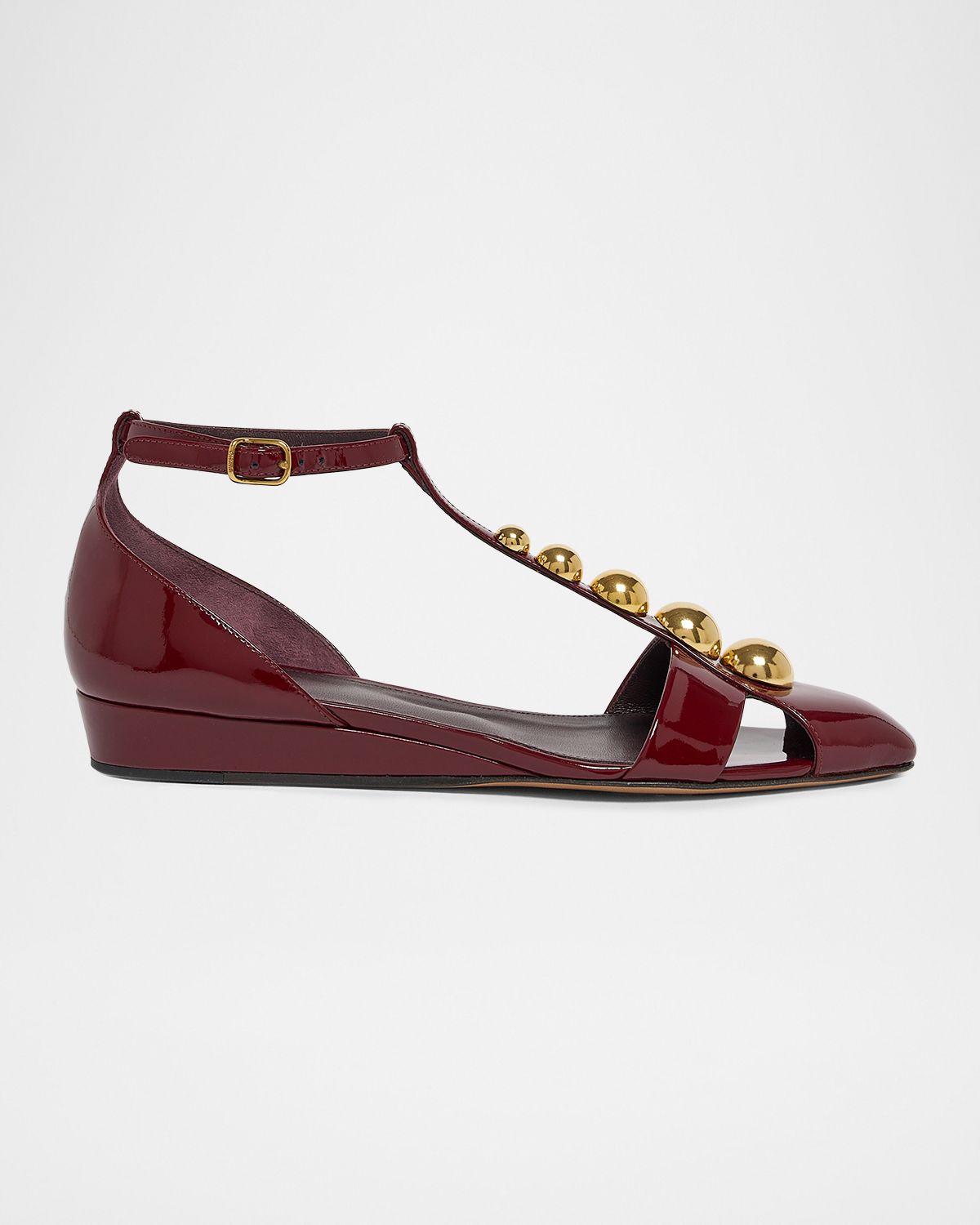 Chloe 20mm Cleia Patent Leather Wedge Sandals
