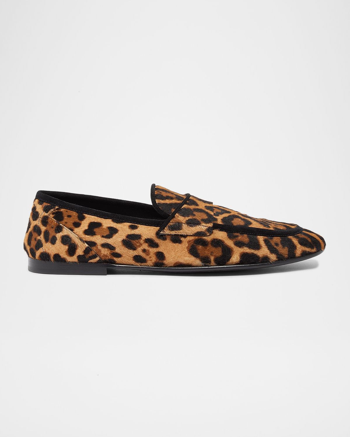 Dolce & Gabbana Men 's Leopard-Effect Pony Slippers