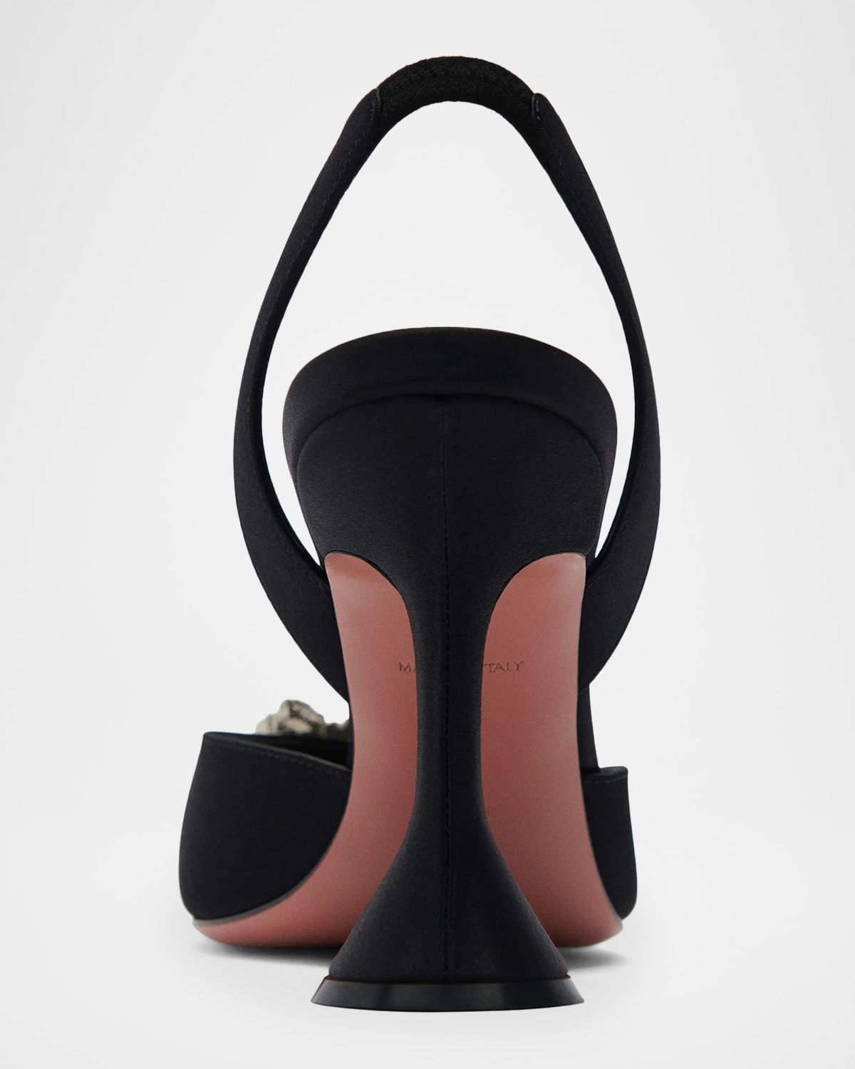 Amina Muaddi 95mm Begum Satin Crystal Slingback Pumps | Thumbnail 3 Amina Muaddi 95mm Begum Satin Crystal Slingback Pumps | Thumbnail 3