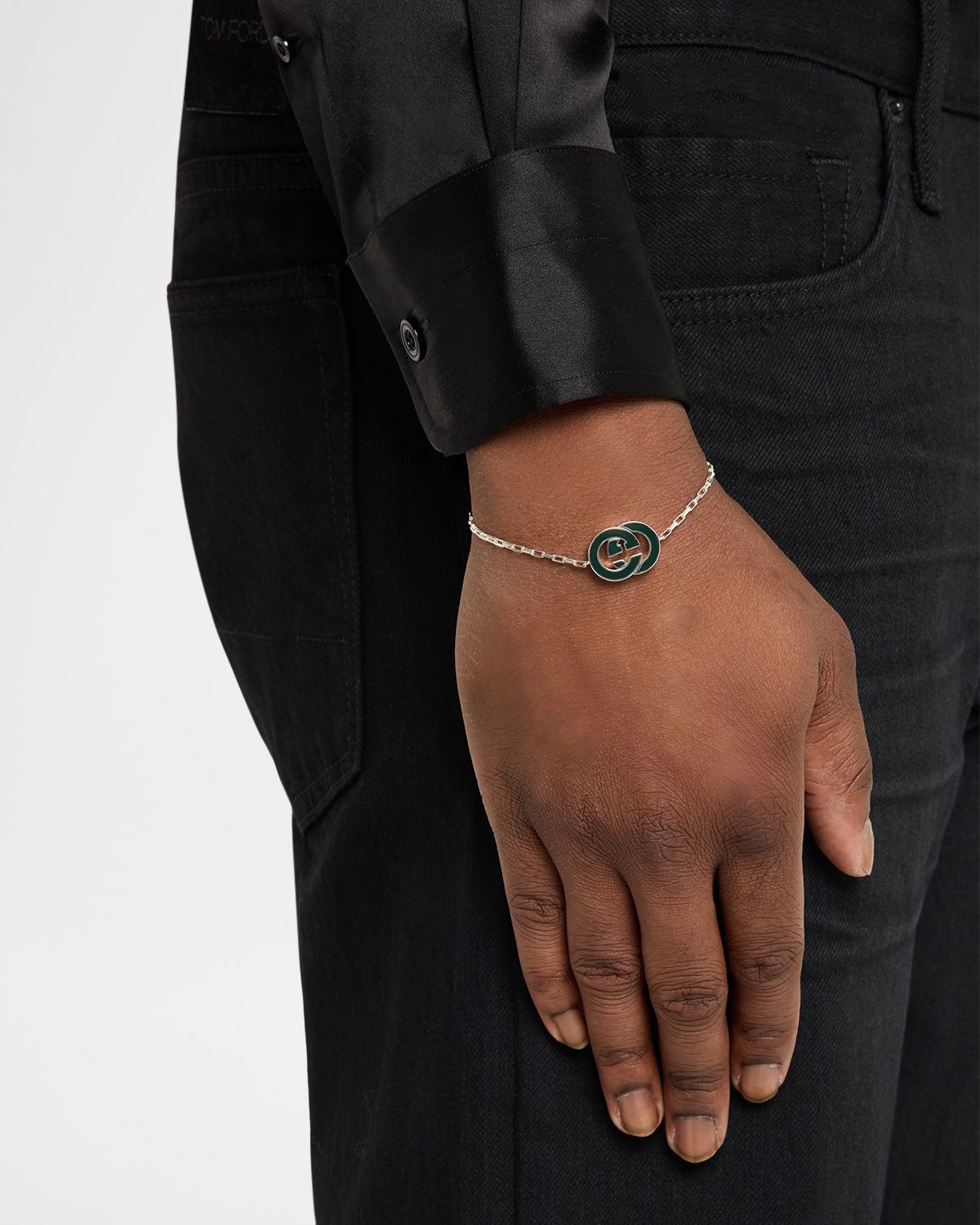 Gucci Men 's Interlocking G Pendant Bracelet