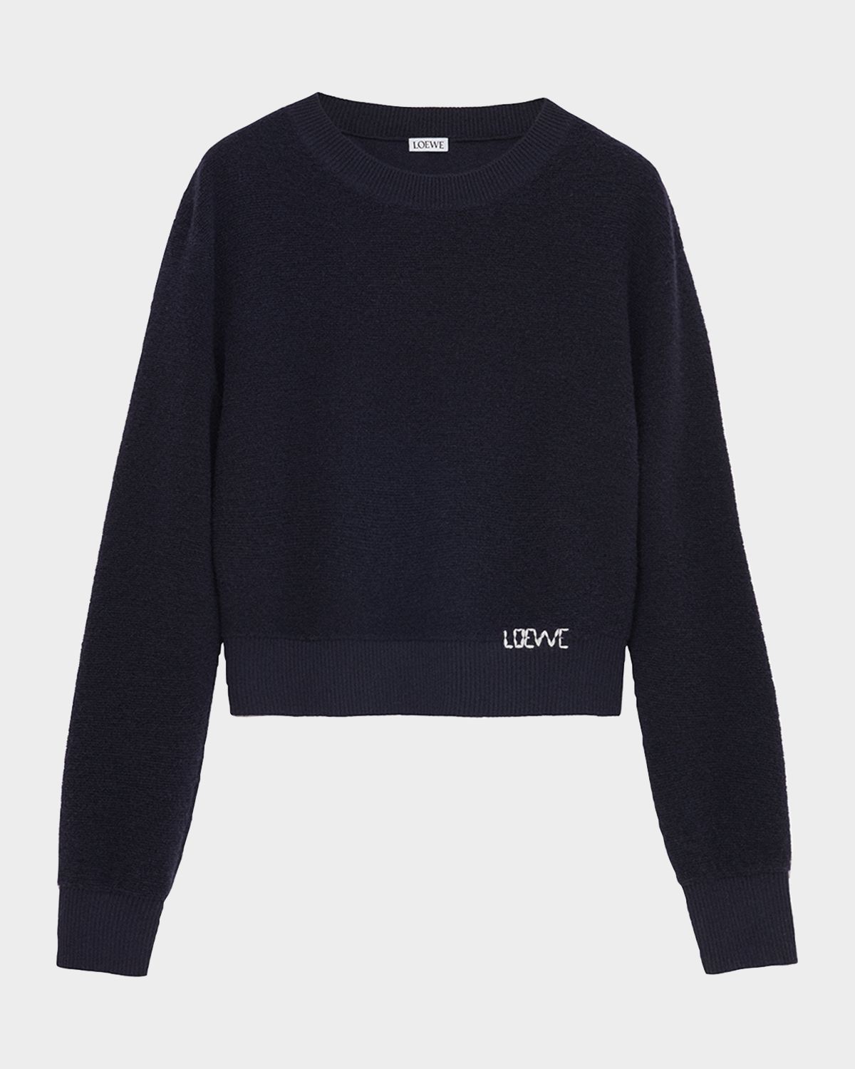 Loewe Logo Embroidered Wool Crewneck Sweater | Thumbnail 4