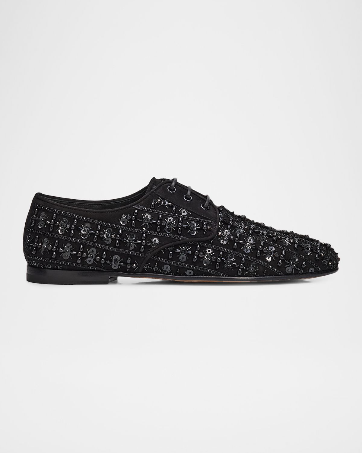 Dolce & Gabbana Men 's Embellished Suede Derby Shoes