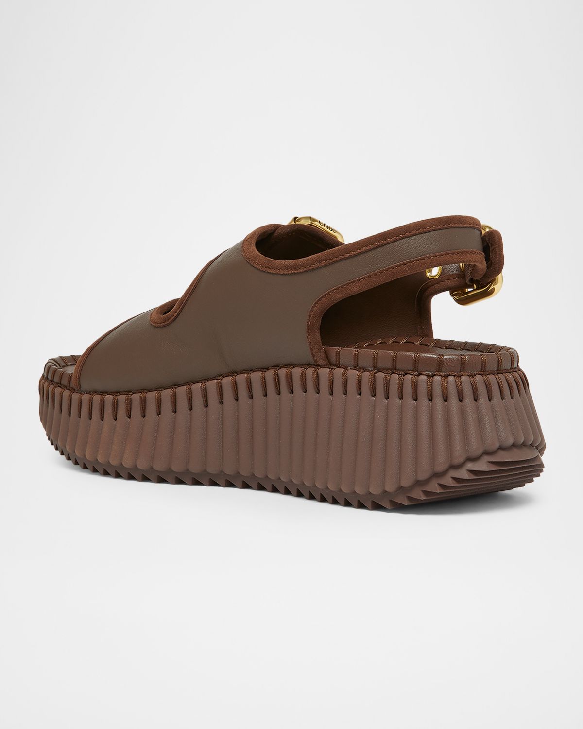 Chloe 50mm Nama Leather Wedge Sandals | Thumbnail 4 Chloe 50mm Nama Leather Wedge Sandals | Thumbnail 4