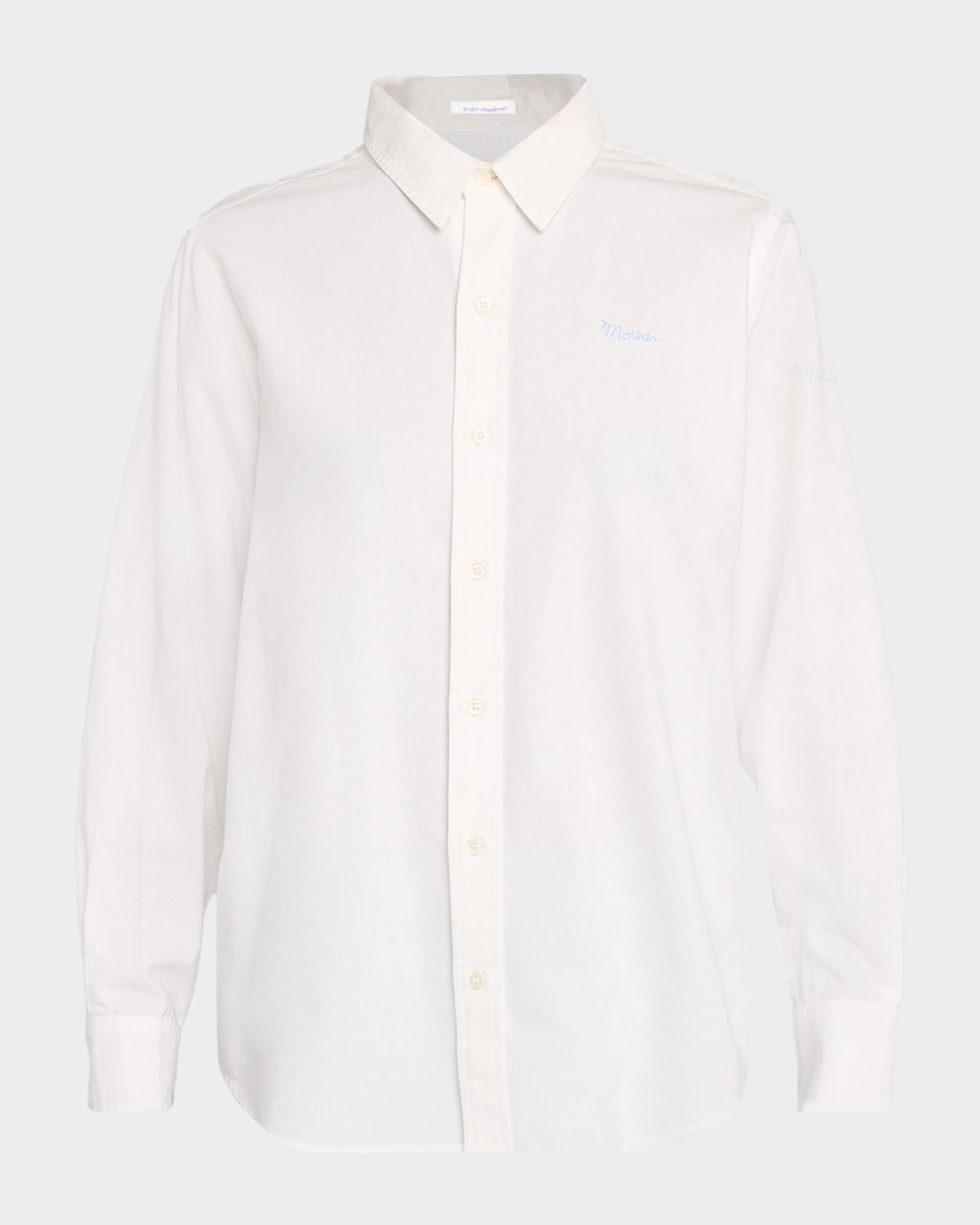 MOTHER The Bestie Cotton Button-Front Shirt