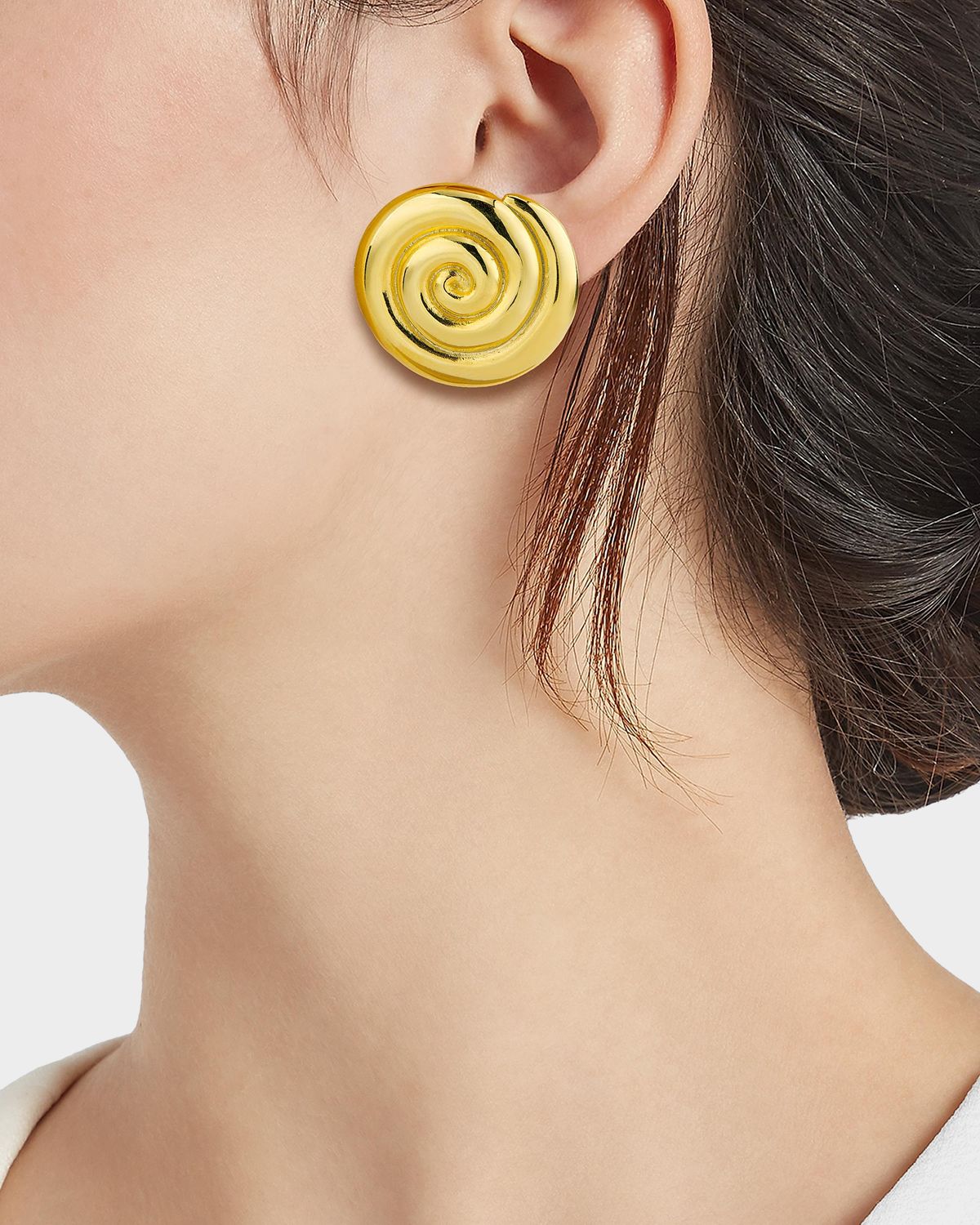 Golconda by Kenneth Jay Lane Swirl Button Earrings