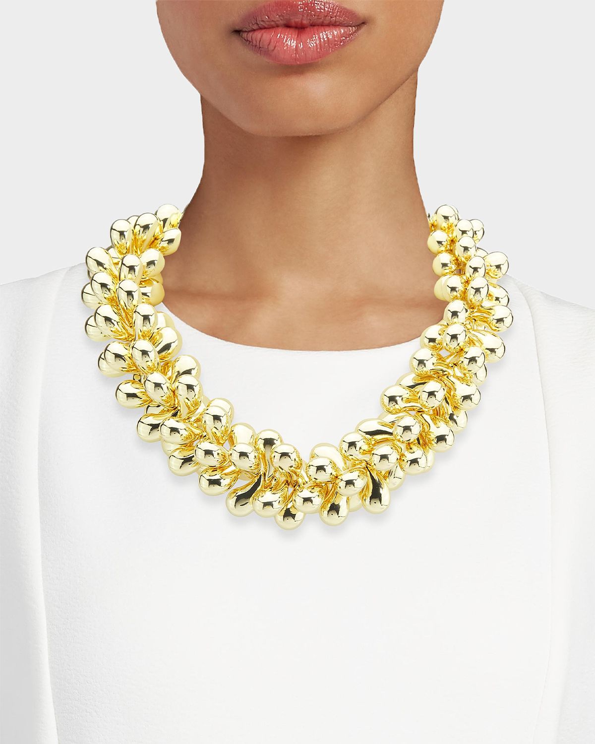 Golconda by Kenneth Jay Lane Beaded Cluster Necklace