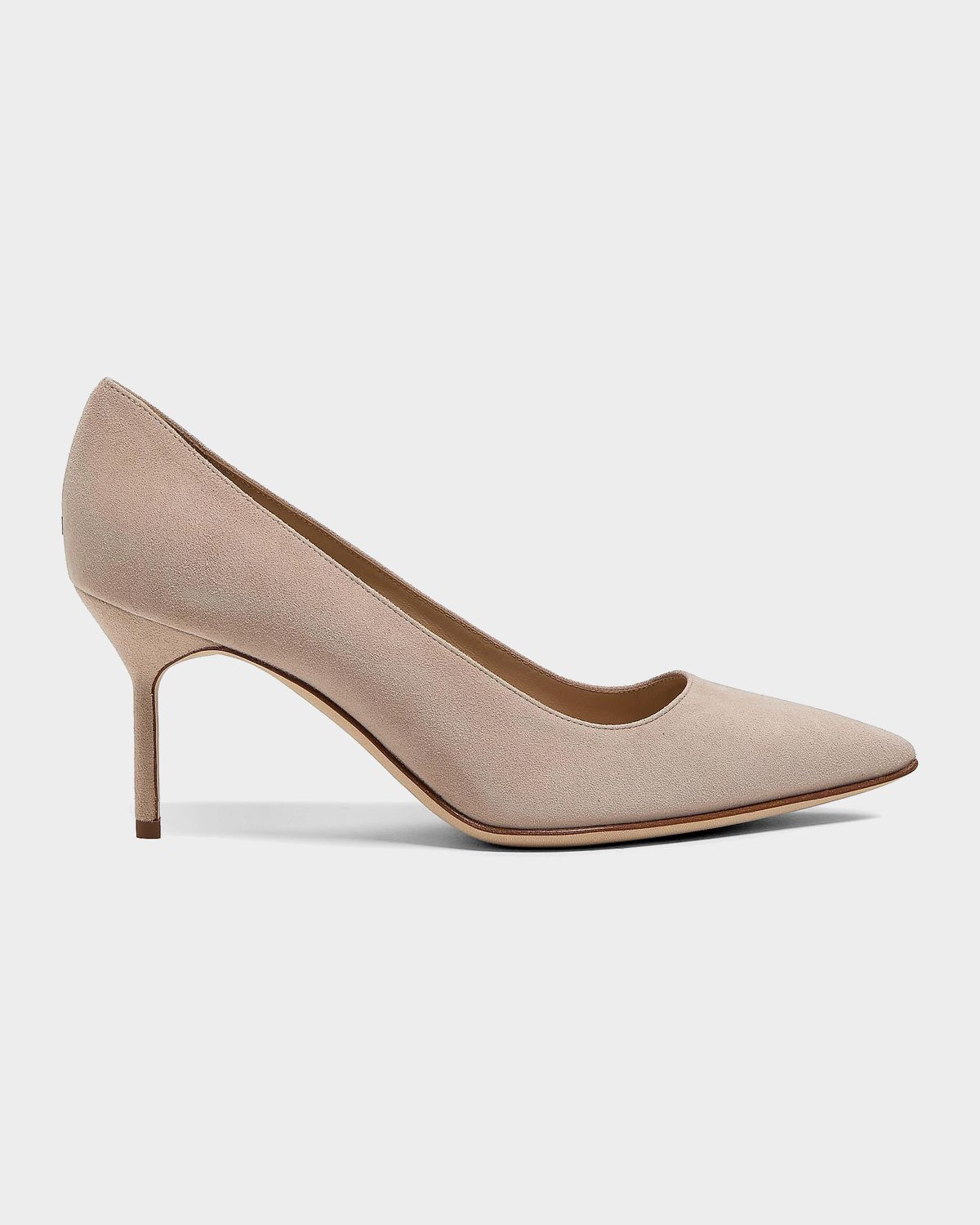 Manolo Blahnik BB 70MM Suede Point Toe Pumps