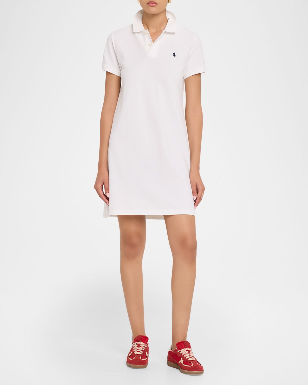 Polo Ralph Lauren Short-Sleeve Cotton Polo Mini Dress