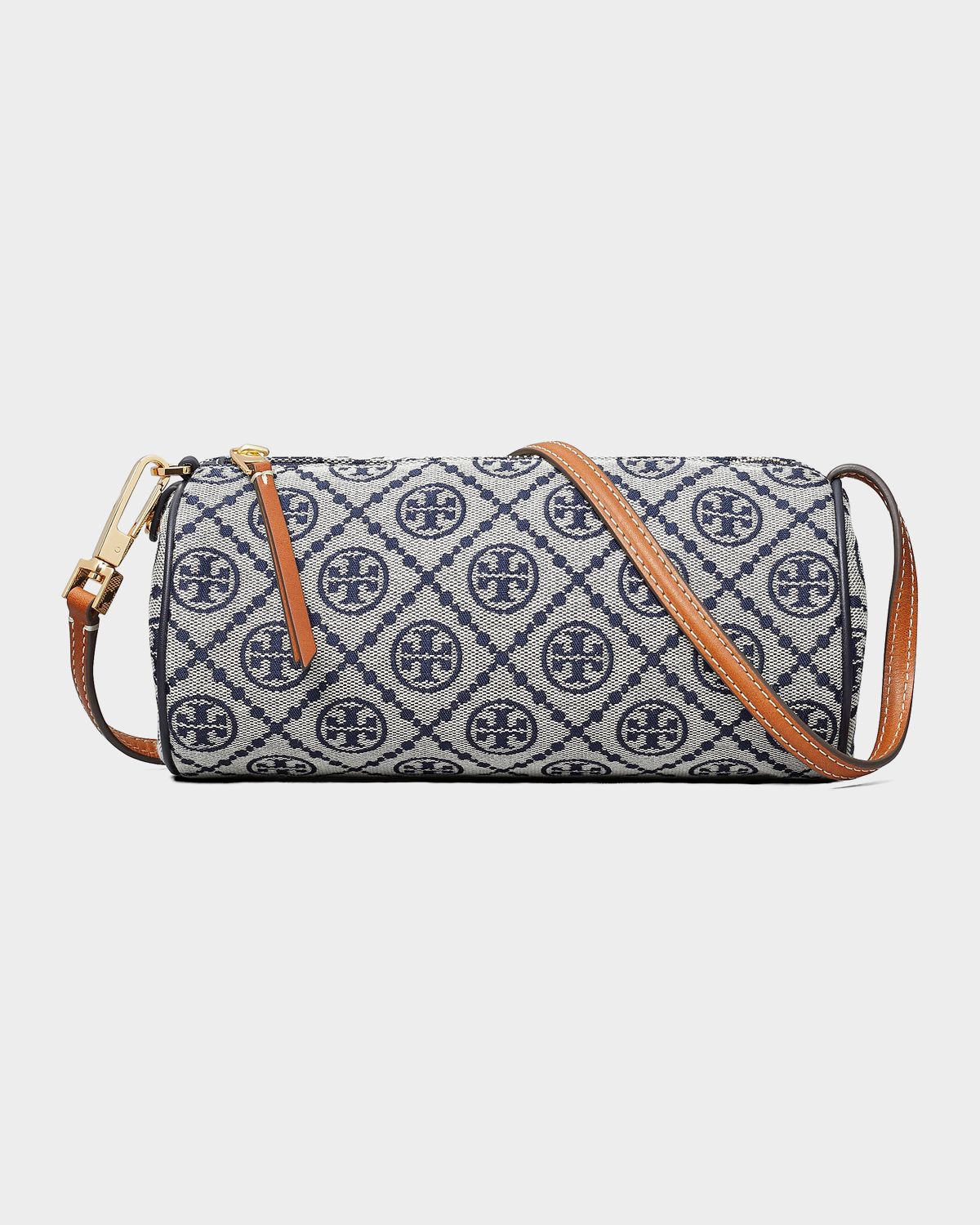 Tory Burch T Monogram Printed Cylinder Bag