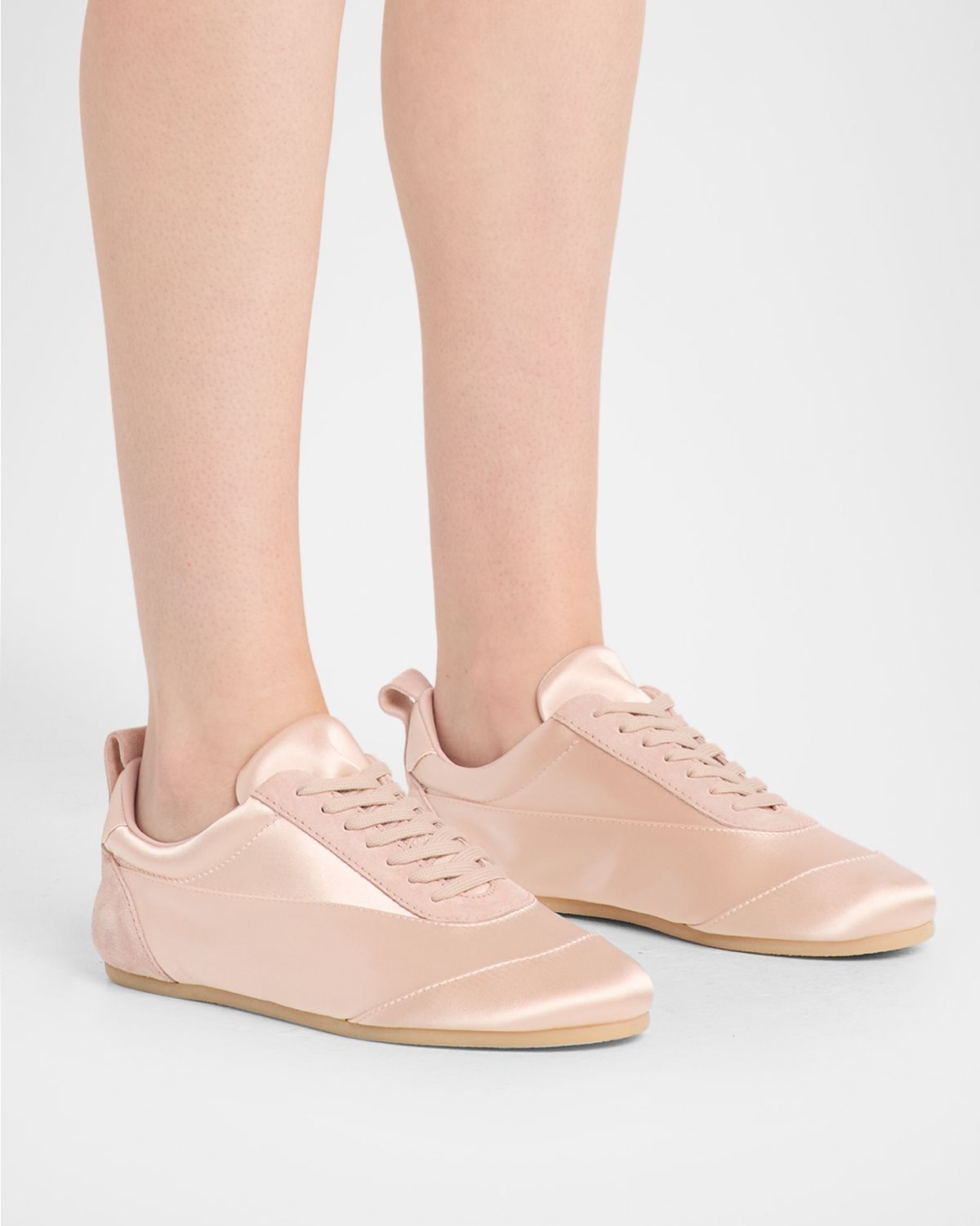 Jil Sander Etage Satin and Suede Low-Top Sneakers | Thumbnail 8