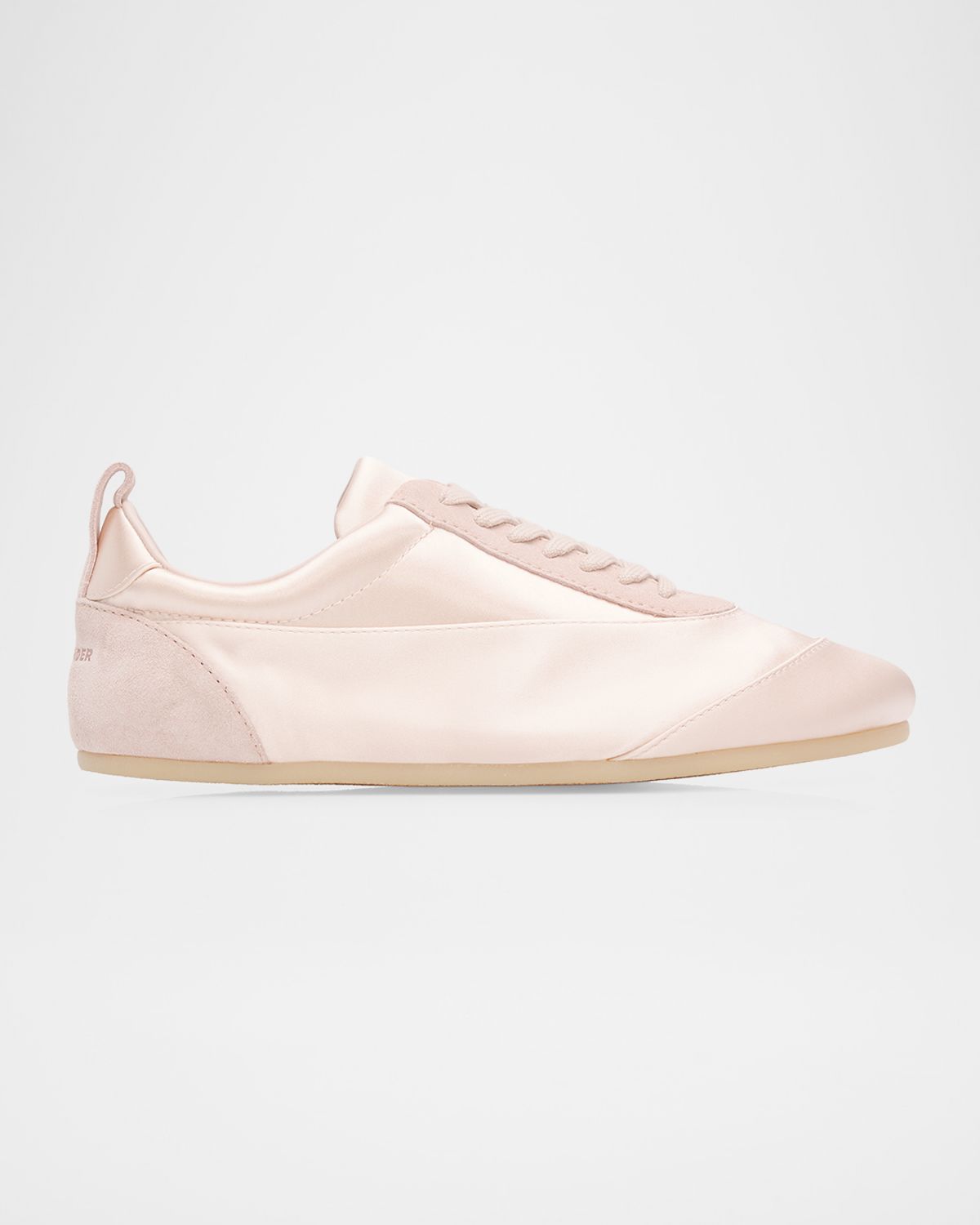 Jil Sander Etage Satin and Suede Low-Top Sneakers