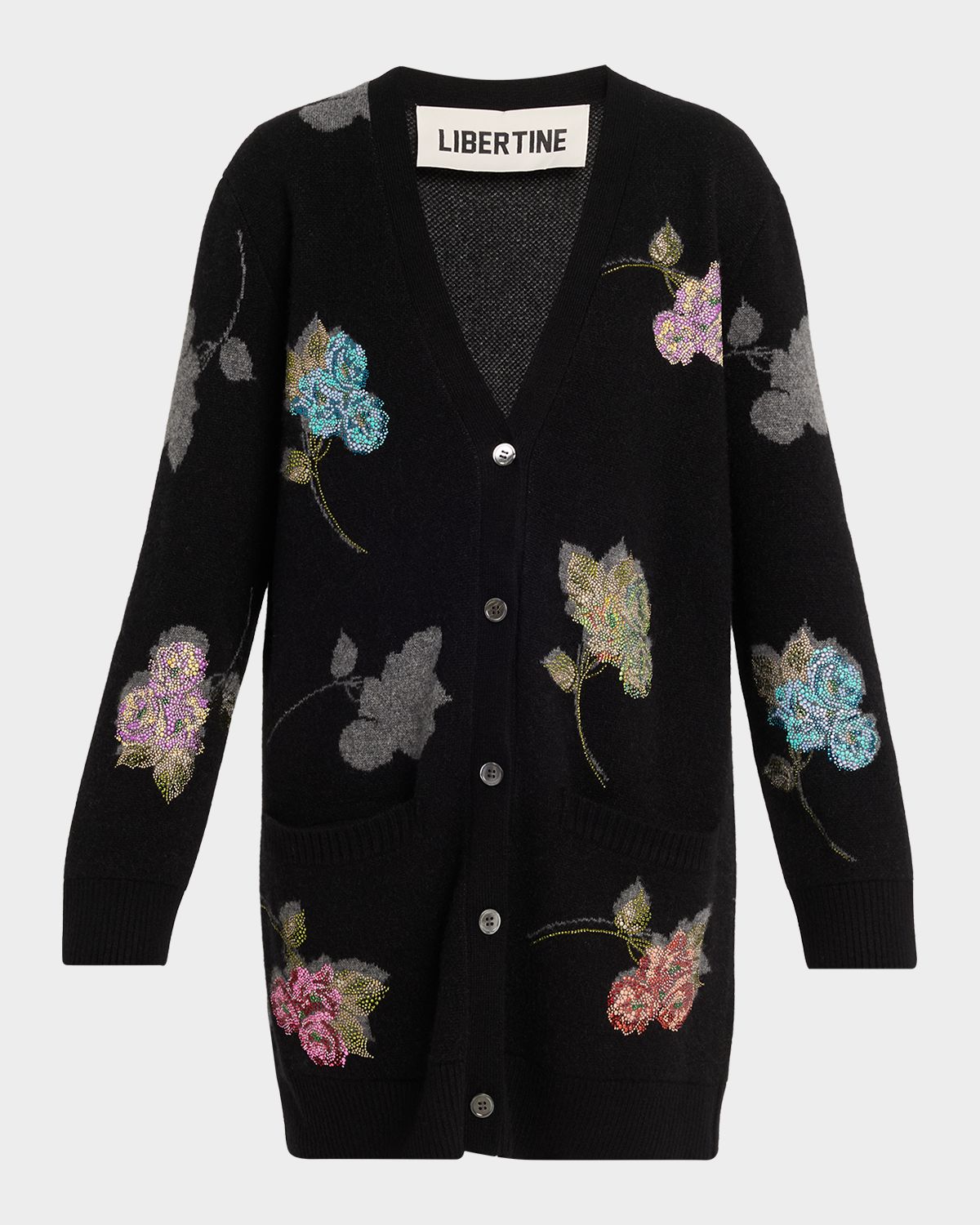Libertine Primrose Shadow Cashmere V-Neck Cardigan | Thumbnail 6 Libertine Primrose Shadow Cashmere V-Neck Cardigan | Thumbnail 6